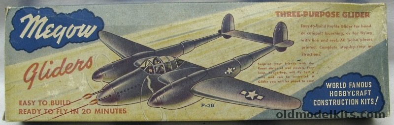 Megow Focke-Wulf FW-190 - Wooden 12 Inch Wingspan Free Flight (Catapult or Hand Launch) or Line and Reel Glider, SC-6 plastic model kit